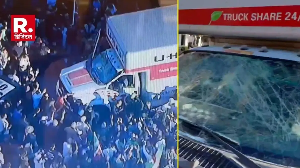 Truck plows into anti-Iranian regime protesters in Los Angeles