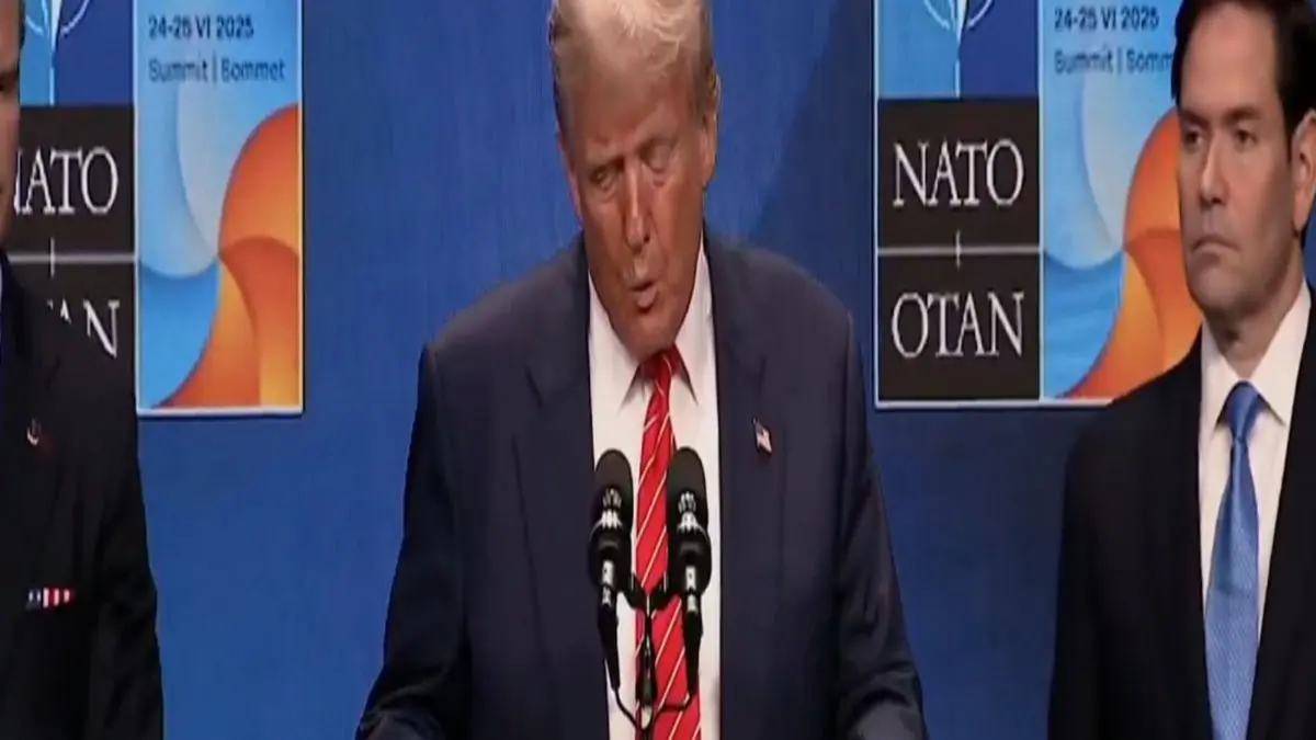 Trump addressing NATO Summit 2025