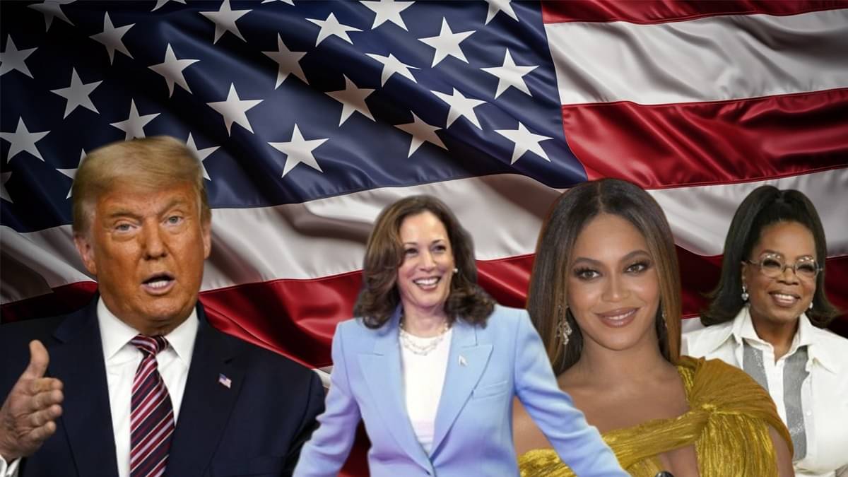 Trump Demands Prosecution Of Kamala Harris, Beyonce, Oprah Over 2024 Endorsements