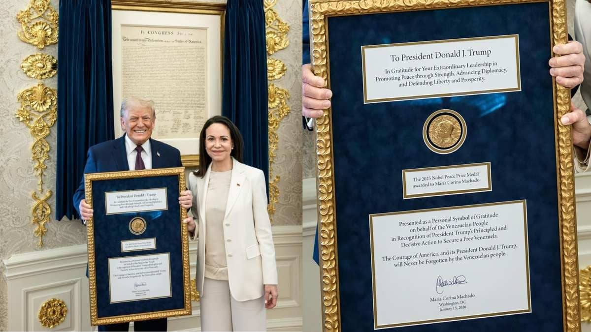 Trump's Nobel Fixation: Venezuela Opposition Leader Machado Presents Her Peace Prize To US President At White House