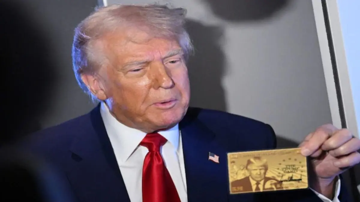 Trump shows Golden Card