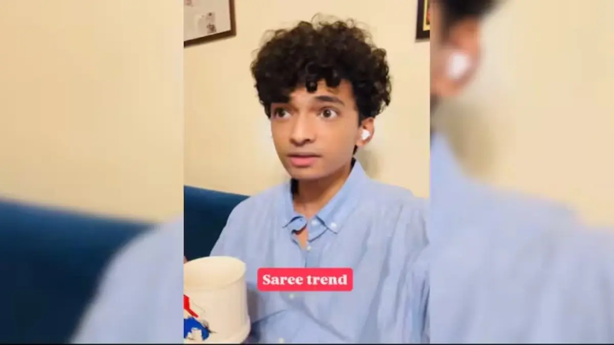 Tum log India me hai. America mein nahi: Watch Ratan Tata's Aide Shantanu Naidu's Hilarious Take on Gemini Saree Trend Tum log India me hai. America mein nahi hai. India! Land of the saree: Watch Ratan Tata's Aide Shantanu Naidu's Hilarious Take on Gemini AI Saree Trend