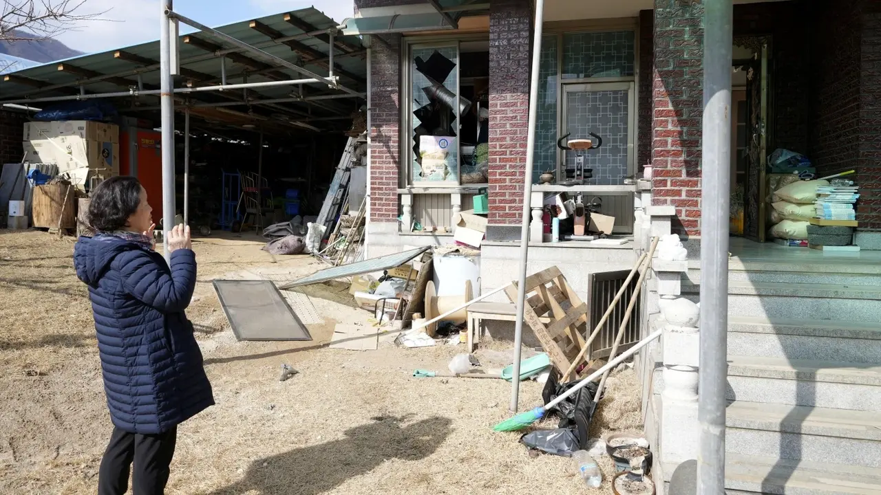 Two South Korean fighter jets accidentally dropped eight bombs on a civilian area during training Thursday, injuring eight people.