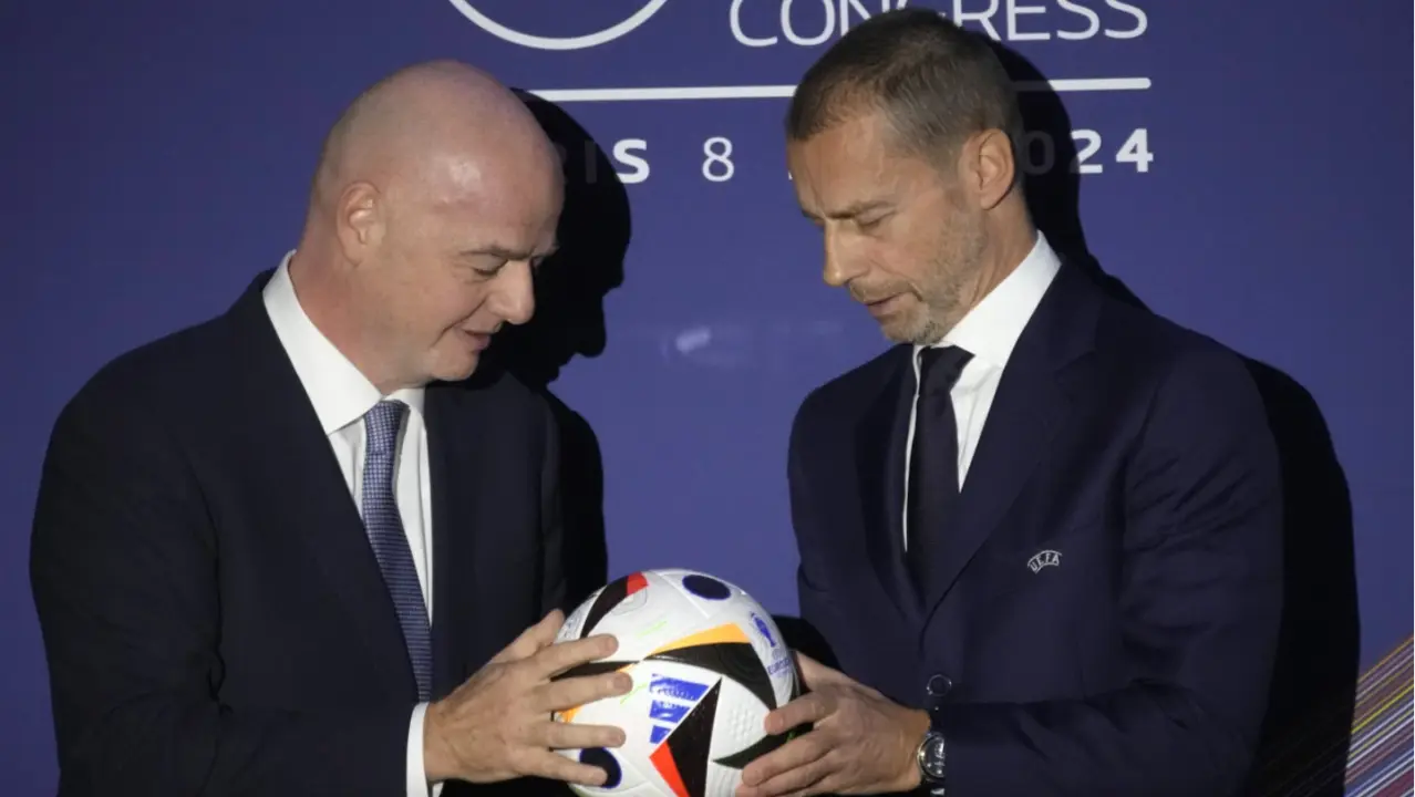 UEFA President Aleksander Ceferin and FIFA President Gianni Infantino