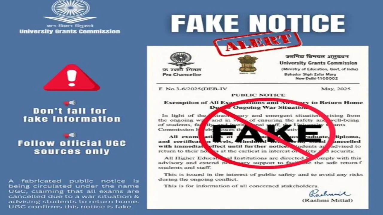 UGC fake notice