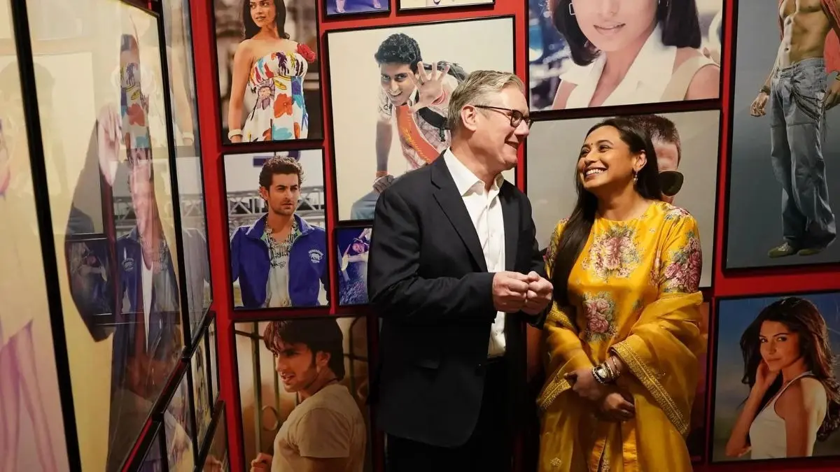 UK PM with Rani Mukerji at YRF office