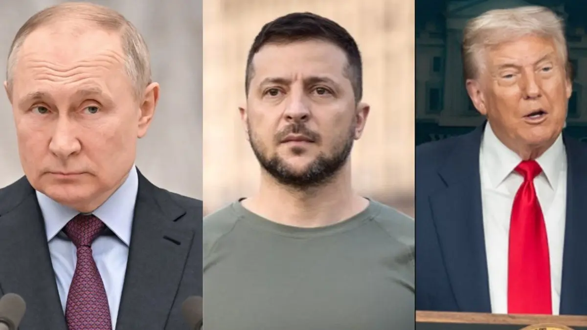 Donald Trump, Vladimir Putin, Volodymyr Zelensky