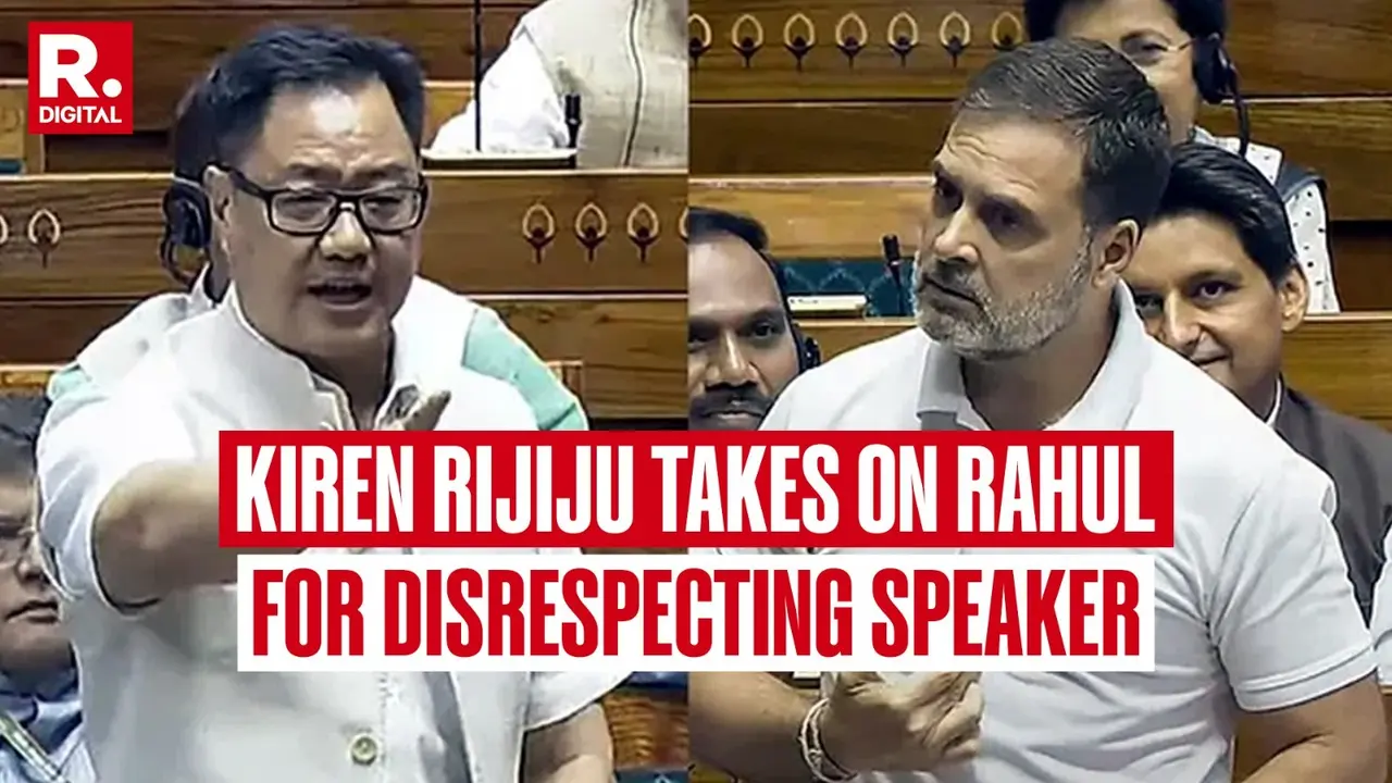 Union Minister Kiren Rijiju Accuses Congress MPs of Hurling "Abuses" at Lok Sabha Speaker Om Birla, Says 'He is Hurt' Union Minister Kiren Rijiju Accuses Congress MPs of Hurling "Abuses" at Lok Sabha Speaker Om Birla, Says 'He is Hurt'