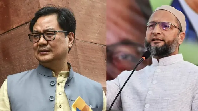 ‘Never Say Minorities Not Safe in India,’ says Union Minister Kiren Rijiju; Owaisi Counters Union Minority Affairs Minister Kiren Rijiju and AIMIM president Asaduddin Owaisi