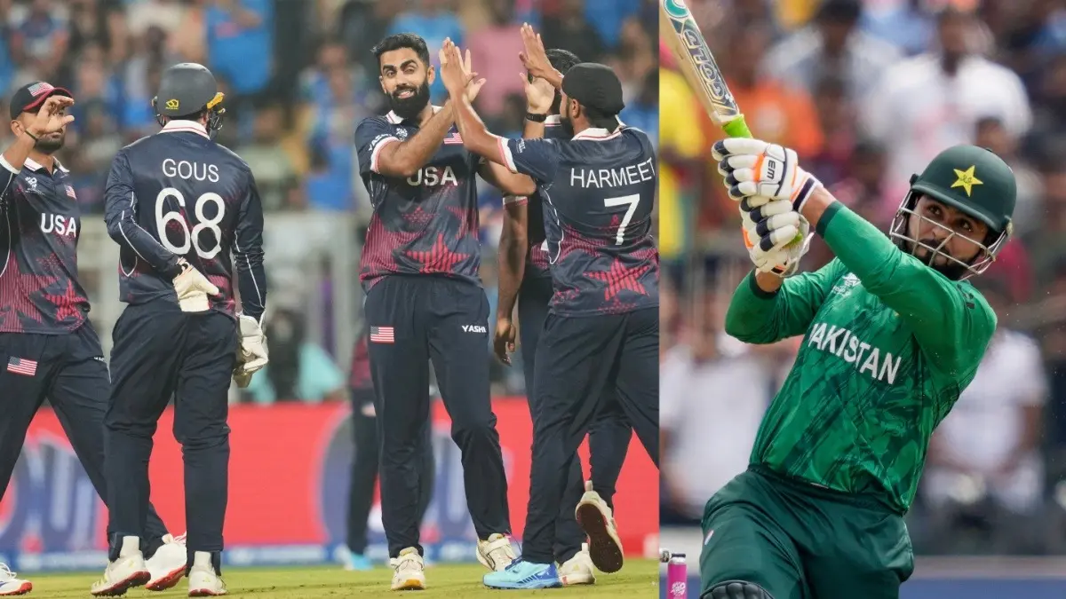 USA To Humiliate Pakistan Again On T20 World Cup Stage? Ex-PAK Cricketer Mocks Salman Agha & Co. Ahead Of Crunch Showdown United States' Mohammad Mohsin and his teammates and Pakistan's Faheem Ashraf
