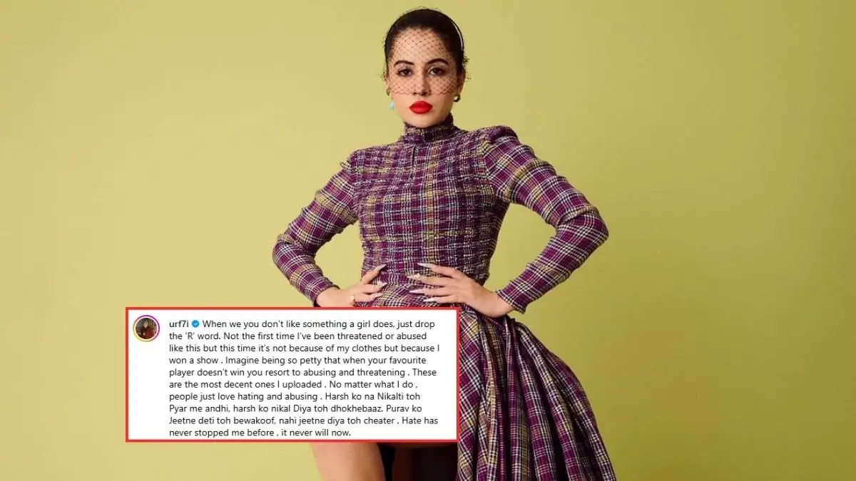 Uorfi Javed Abused, Gets Rape Threats For Winning The Traitors, Actress Says 'Hate Has Never Stopped Me...' Uorfi Javed Slams Trolls