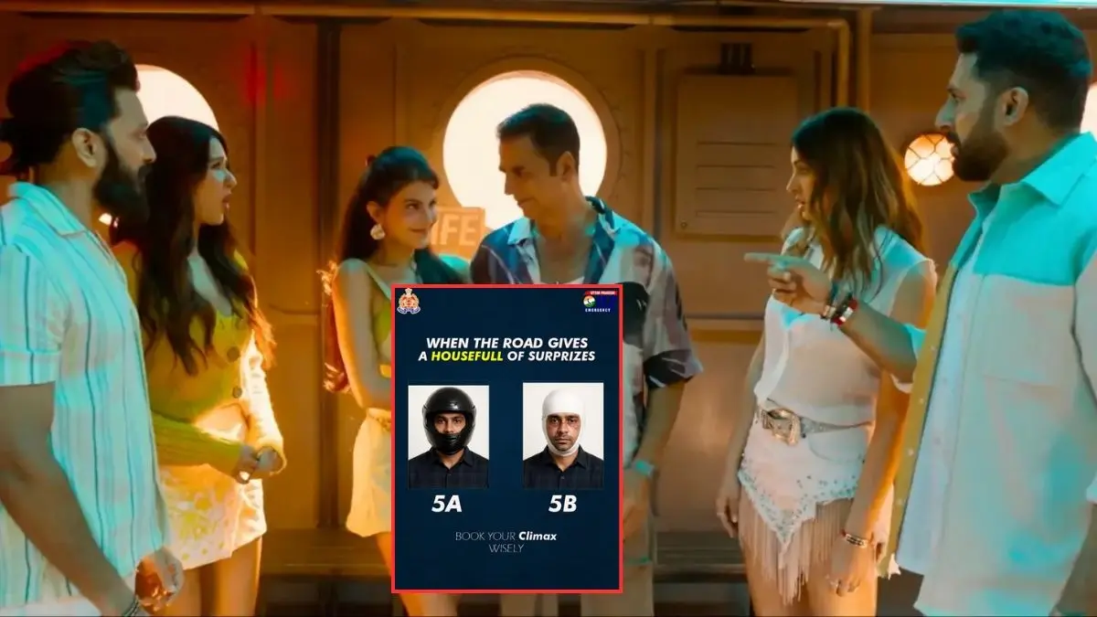 Housefull 5: UP Police Uses Double Climax Twist From Akshay Kumar Starrer To Teach A Lesson In Road Safety: Same Cast, Different Ending UP Police uses Housefull 5 reference