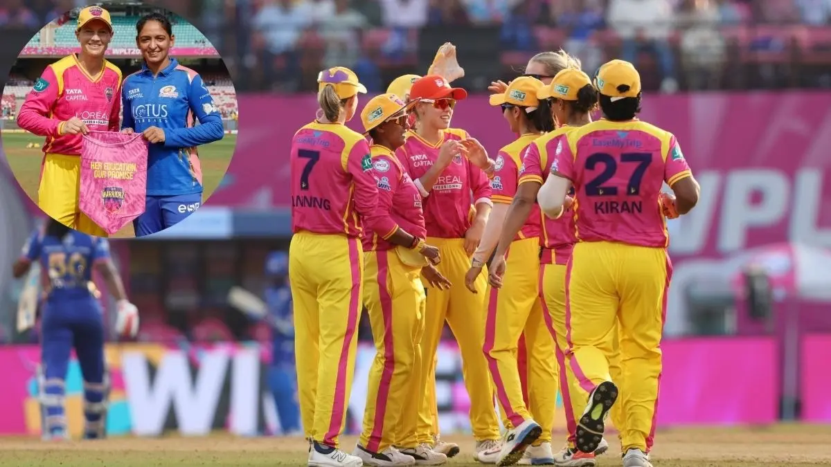 WPL 2026: रोमांचक मुकाबले में हरमनप्रीत कौर की टीम 22 रन से हारी, लेनिंग ने लगाए तबातोड़ अर्धशतक up warrior beat harmanpreet kaur led mumbai indians by 22 runs in wpl 2026