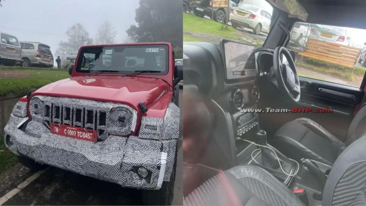 Upcoming Mahindra Thar Facelift Spied Testing