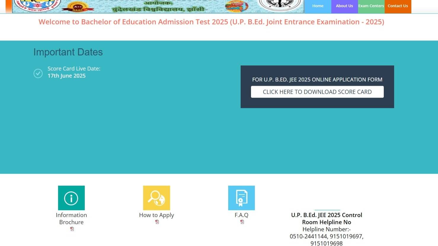 UP BEd JEE Result 2025 OUT Live: Check Your Score at bujhansi.ac.in, Direct Link to Check Here