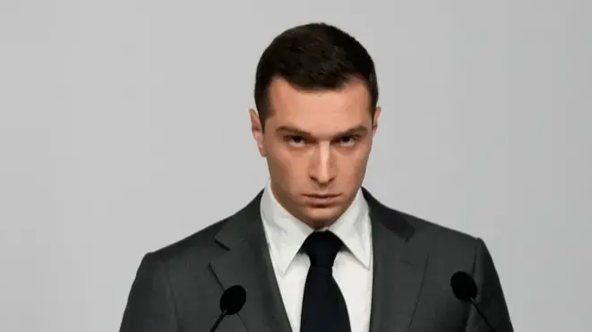 r-right National Rally party president Jordan Bardella