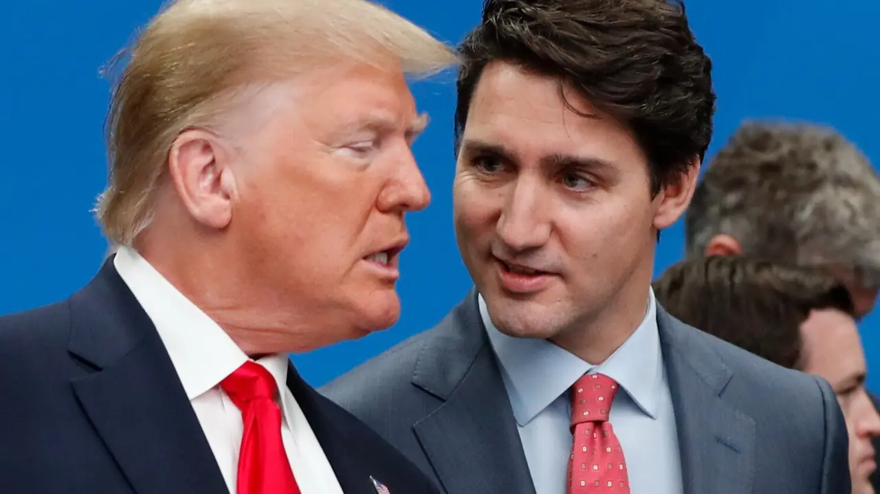 US President Donald Trump and Canadian PM Justin Trudeau.
