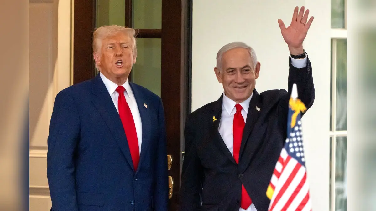 US President Donald Trump and Israeli Prime Minister Benjamin Netanyahu are scheduled to meet in the Oval Office, and a joint press conference is expected later.