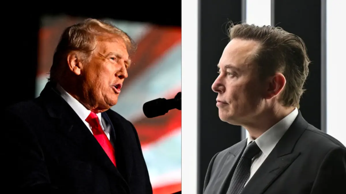 US President Donald Trump and Tesla CEO Elon Musk
