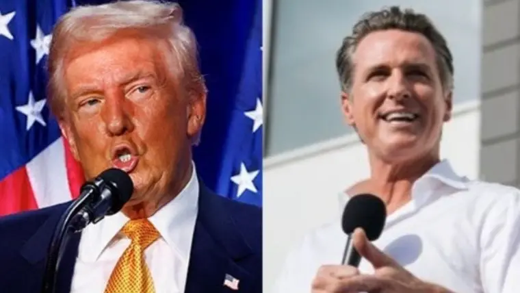 US President-elect Donald Trump and California Governor Gavin Newsom