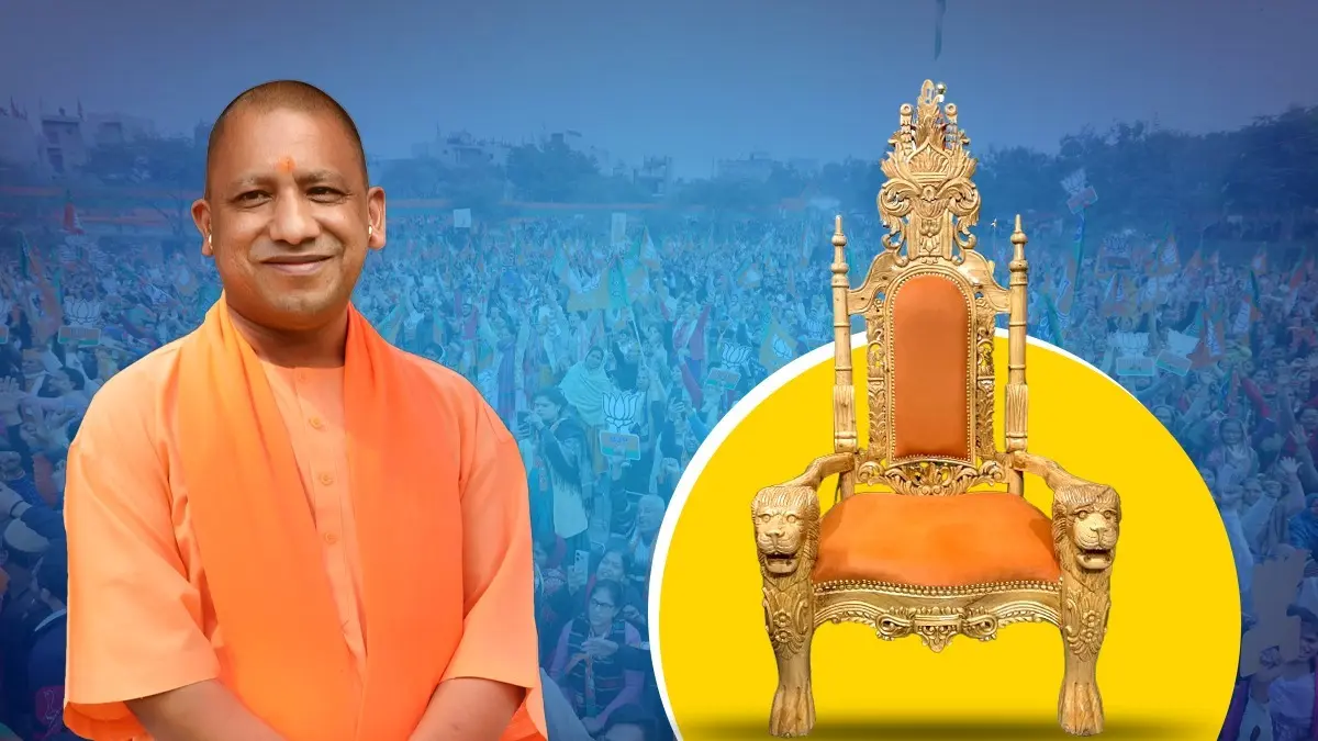 CM योगी के लिए उत्तराखंड से आई स्पेशल कुर्सी, देवदार की लकड़ी पर हाथ की नक्काशी, हत्थों पर उकेरी है सिंह की आकृति, बनने में लगी 15 दिनों की मेहनत Uttarakhand Minister Ajay Kothiyal Gifts Special Chair to Yogi Adityanath