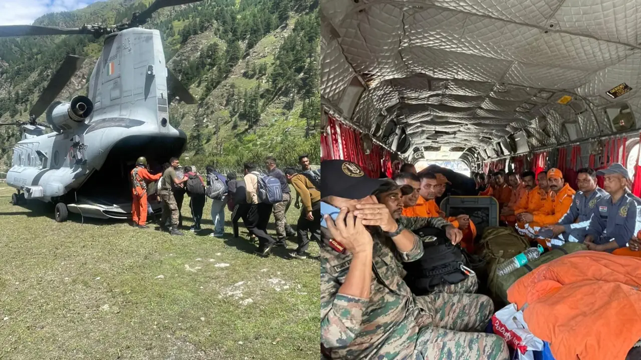 IAF Chinook Helicopter Joins Uttarkashi Rescue Operations as Relief Efforts Intensify Uttarkashi Rescue Operations