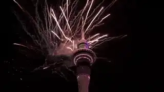 Fireworks in New Zealand for New year celebrations