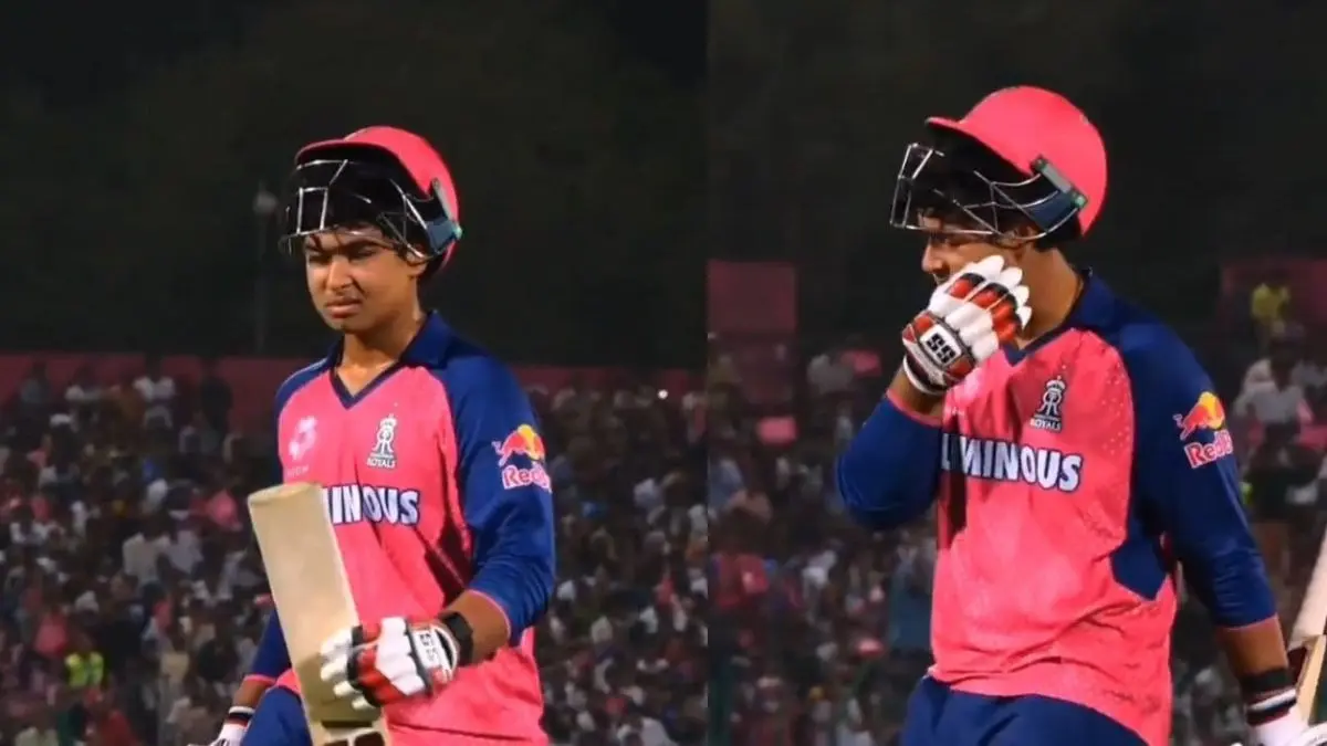 Vaibhav Suryavanshi Crying after getting out on IPL debut video viral rajasthan royals rr vs lsg