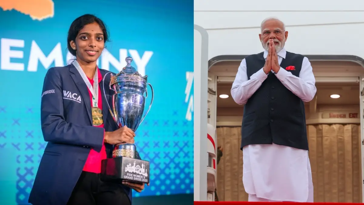 Vaishali Rameshbabu and PM Modi