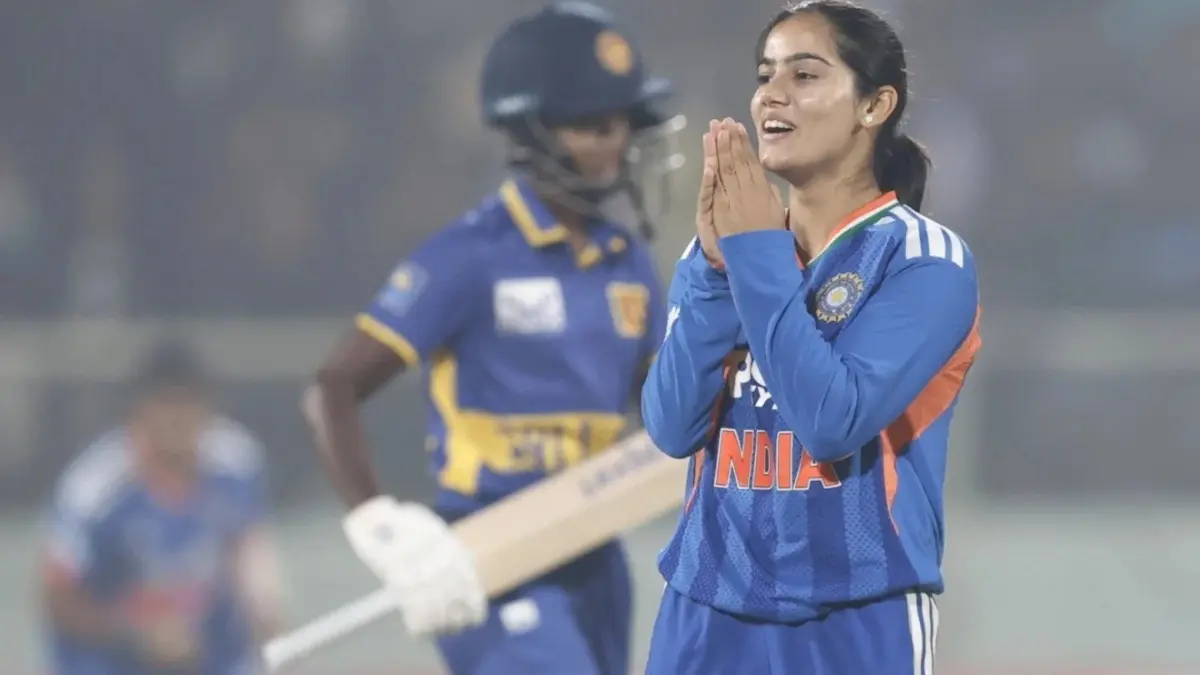 Vaishnavi Sharma Joins Mumbai Indians For Remainder Of WPL 2026, Young Sensation Replaces G Kamalini In Squad Vaishnavi Sharma in action during IND vs SL Women's T20Is