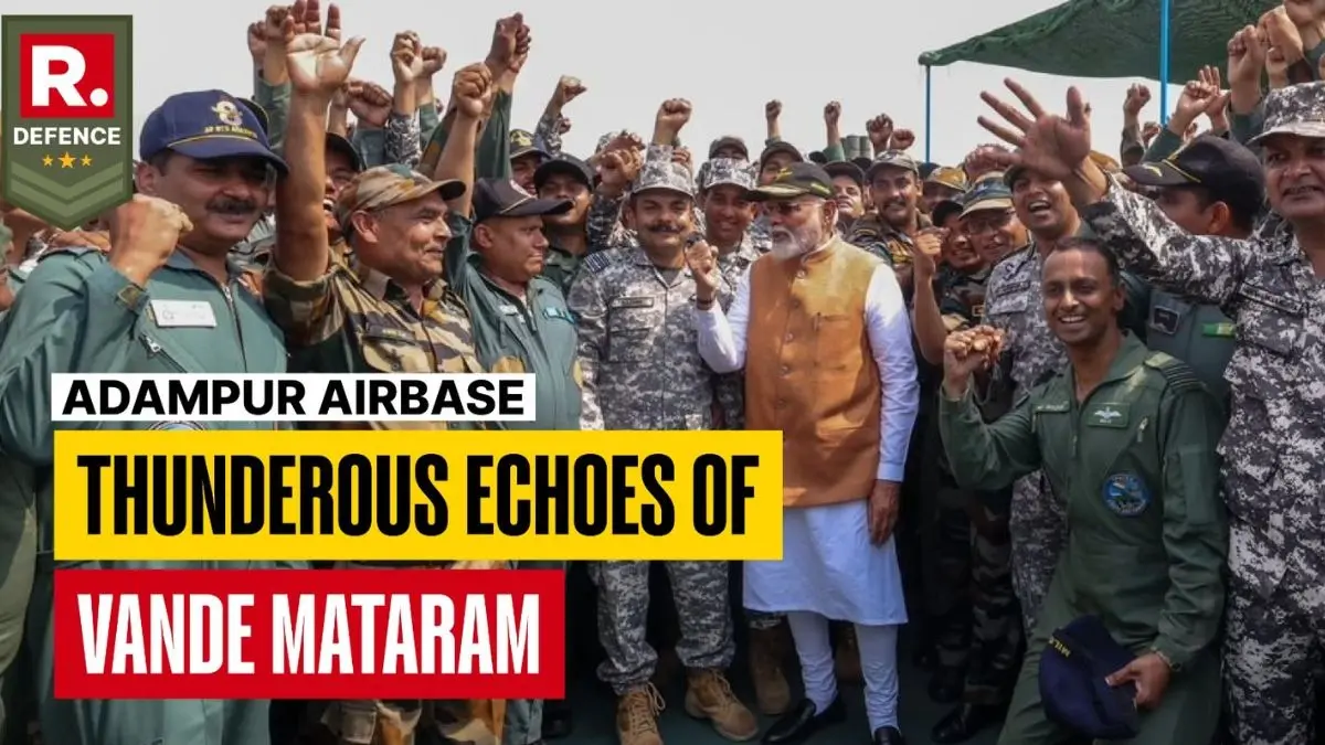 Vande Mataram In Air, PM Modi Sends Out A Thunderous Message To Pakistan From The Adampur Airbase Vande Mataram In Air, PM Modi Sends Out A Thunderous Message To Pakistan From The Adampur Airbase
