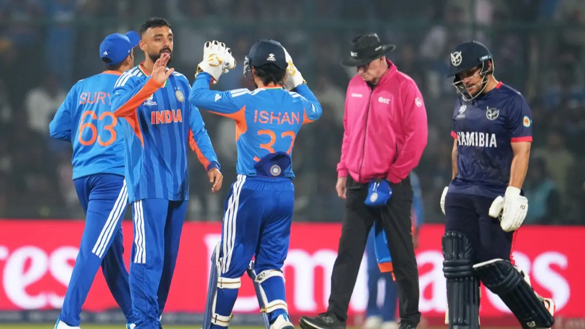 Team India Continue Winning Stride In T20 World Cup; Defending Champions Rout Namibia By 93 Runs In Group-Stage Fixture Varun Chakravarthy, Ishan Kishan