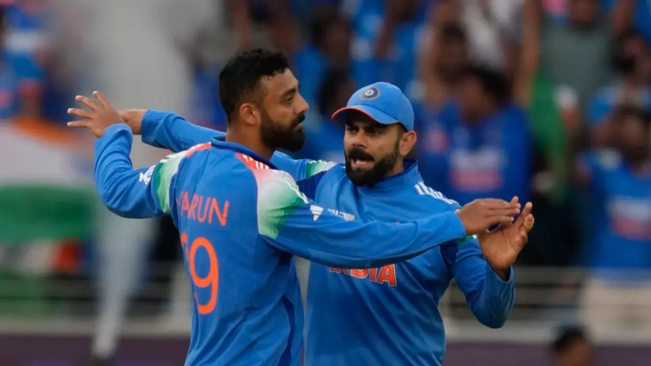 Today's Cricket News Live Updates: Just One More Sleep Before India Take On New Zealand In Champions Trophy Final Varun Chakravarthy with Virat Kohli
