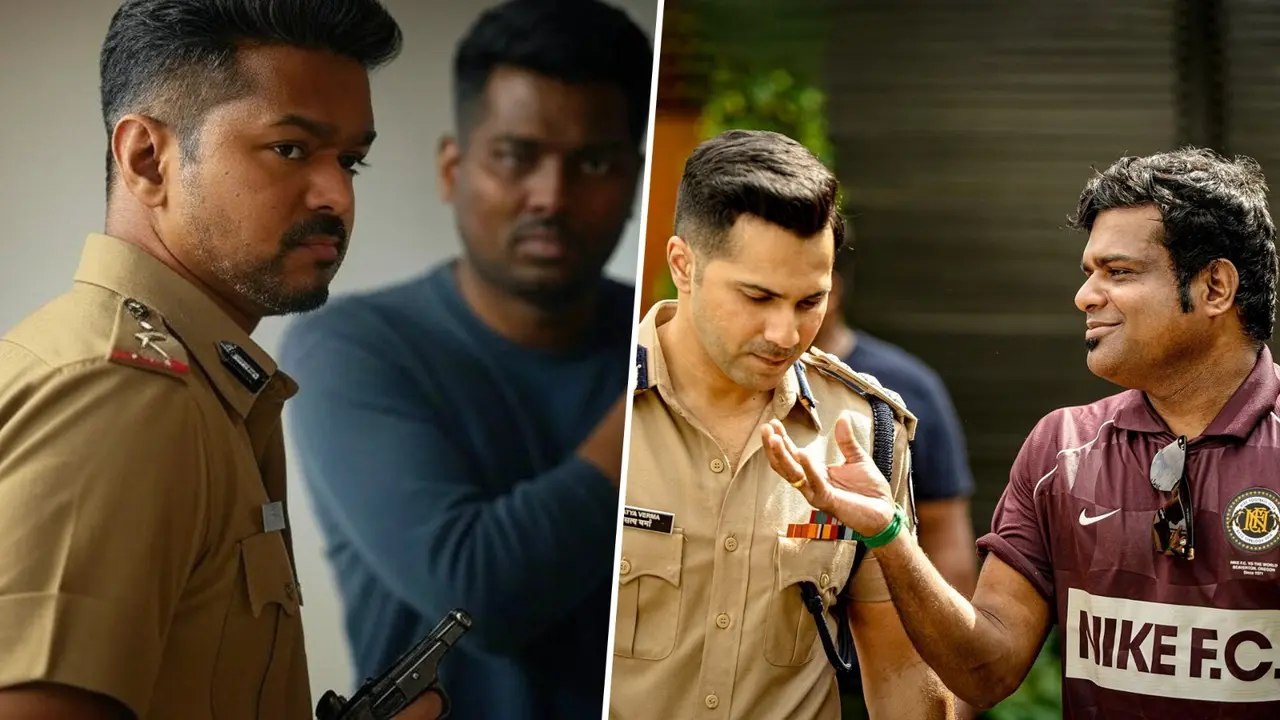 Varun Dhawan and director Kalees on Baby John set