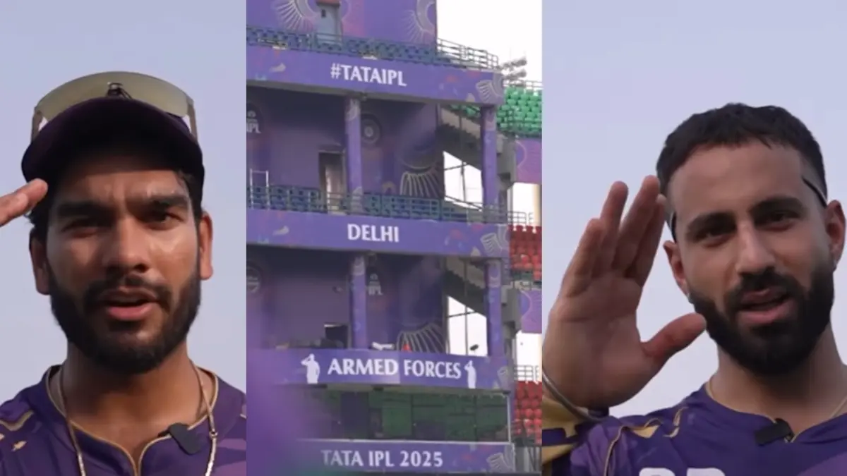 'Aap Par Humein Garv Hain': KKR Stars Pay Special Tribute To Indian Armed Forces Ahead Of Their Last IPL 2025 Game Against SRH Venkatesh Iyer and Ramandeep Singh
