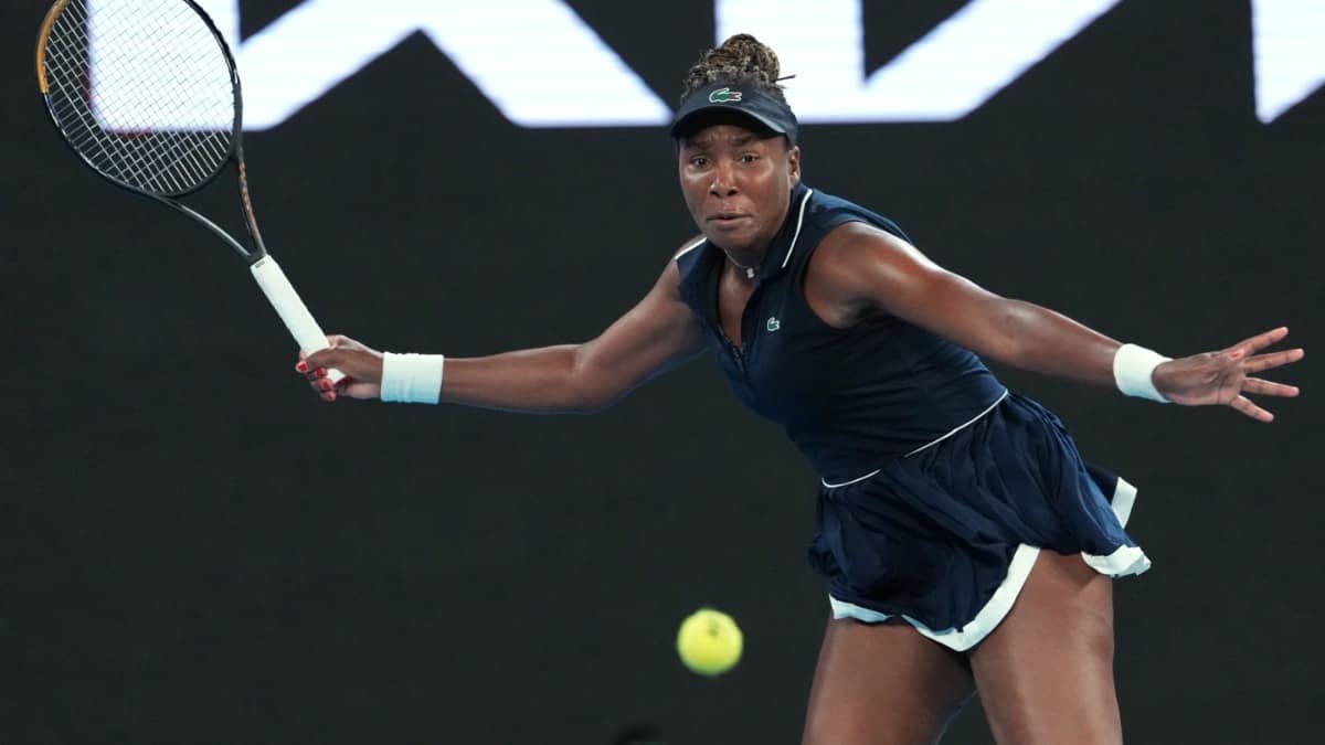 Venus Williams in action at Australian Open 2026