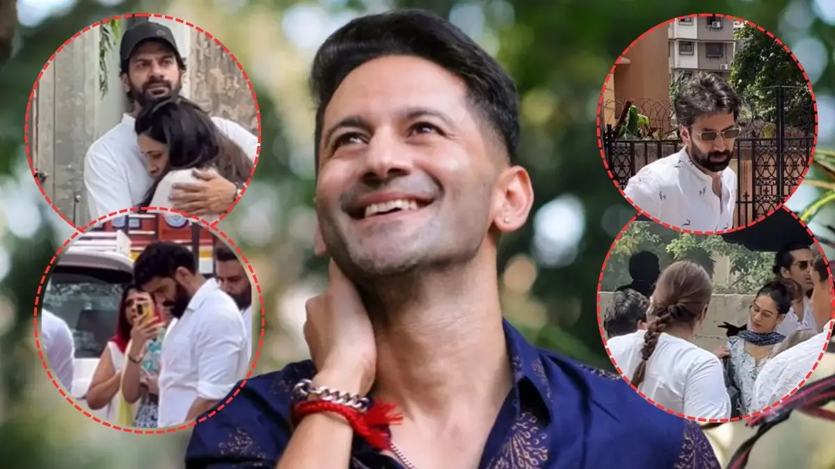 Vibhu Raghave Funera: Mohit Malik, Simple Kaul, Karan Veer Mehra, Aneri Vajani, Nakuul Mehta, Anjali Anand Break Down At Actor's Last Rites Vibhu Raghave funeral