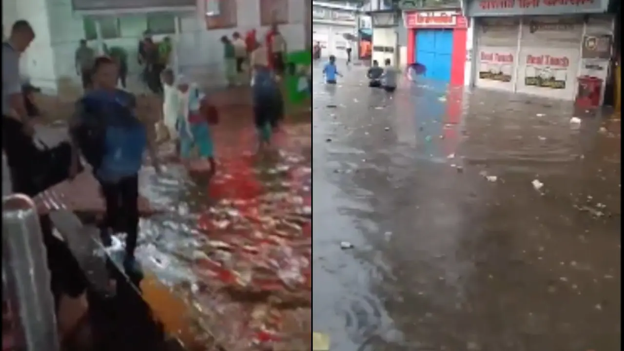 Video Captures Flooded Pune Central Railway Station After Sunday Rains Video Captures Flooded Pune Central Railway Station After Sunday Rains