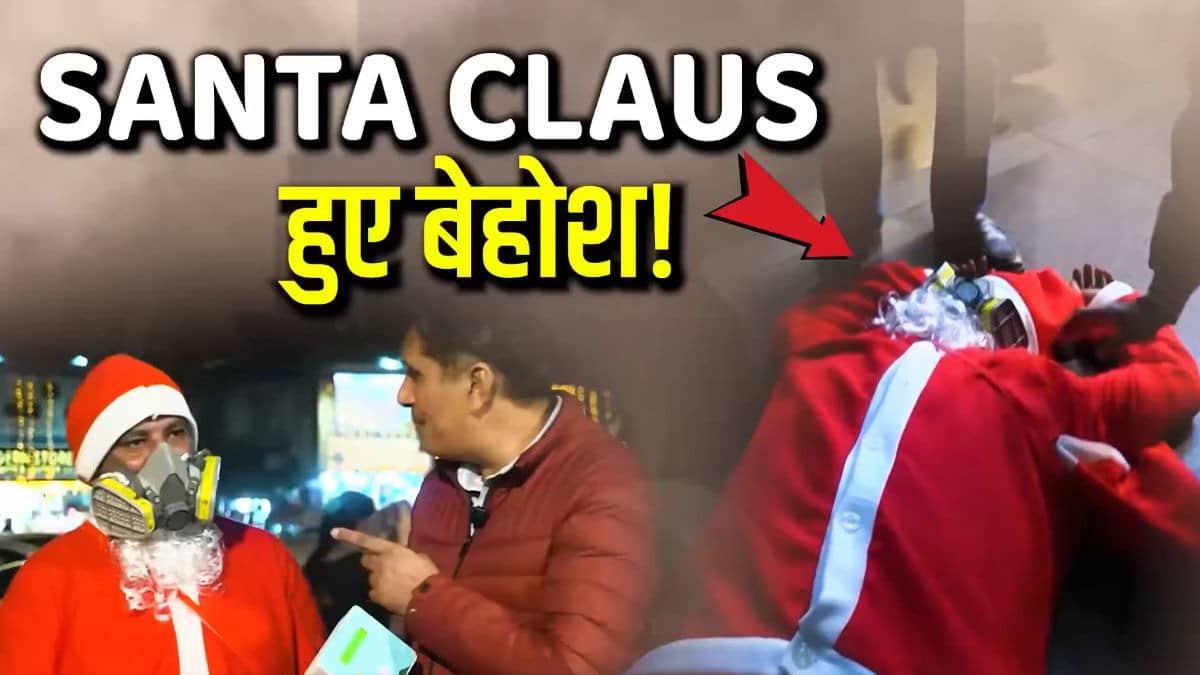 Video Of Santa Fainting Amid Delhi Pollution Lands AAP Leaders In Trouble, FIR Filed