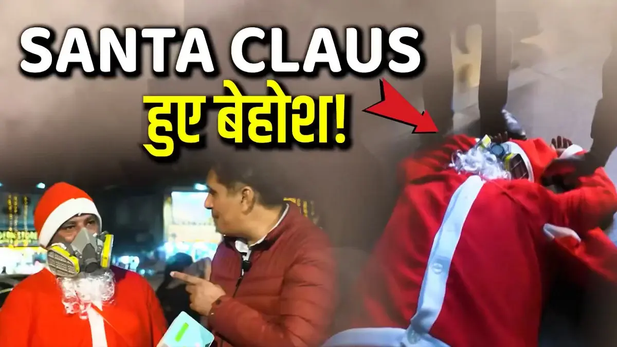 Video Of Santa Fainting Amid Delhi Pollution Lands AAP Leaders In Trouble, FIR Filed
