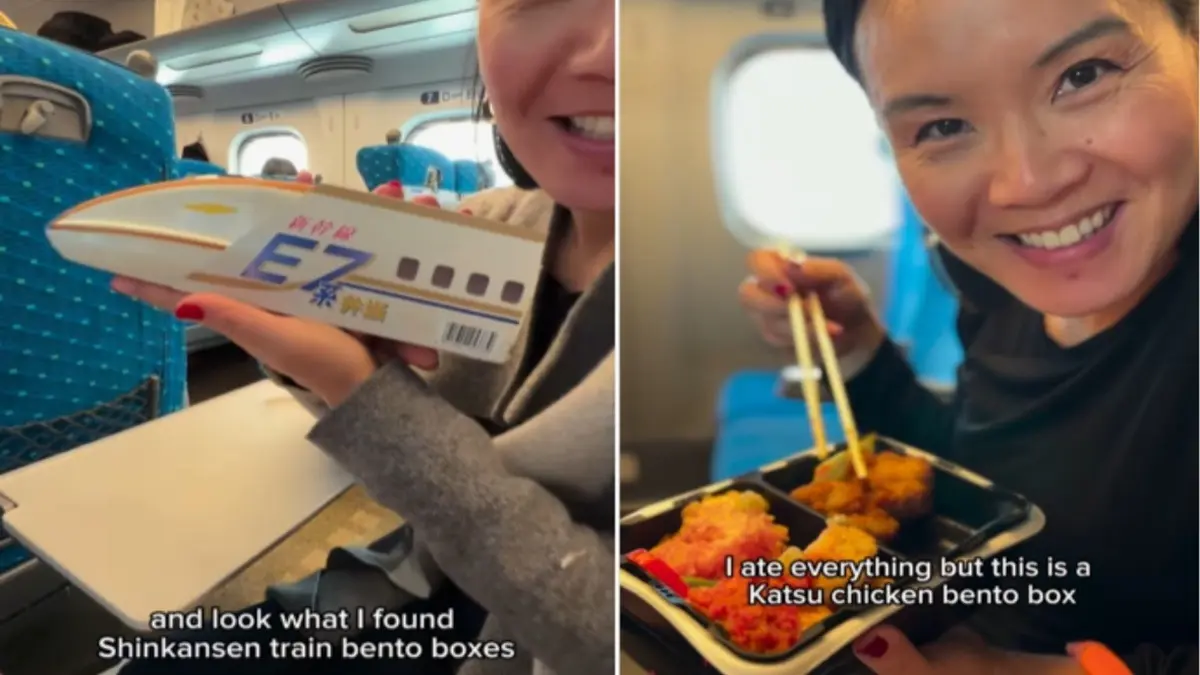 Video Of Woman Enjoying Self-Heating Bento Box On Japan’s Bullet Train Goes Viral, Netizens Say They Want Them Too Video Of Woman Enjoying Self-Heating Bento Box On Japan’s Bullet Train Goes Viral, Attracting Foodies and Travelers