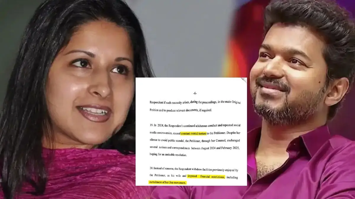 Vijay-Sankgeetha Divorce: 10 Explosive Accusations Made Against Actor-Politician By Estranged Wife Vijay and Sankgeetha are headed for divorce after 27 years of marriage