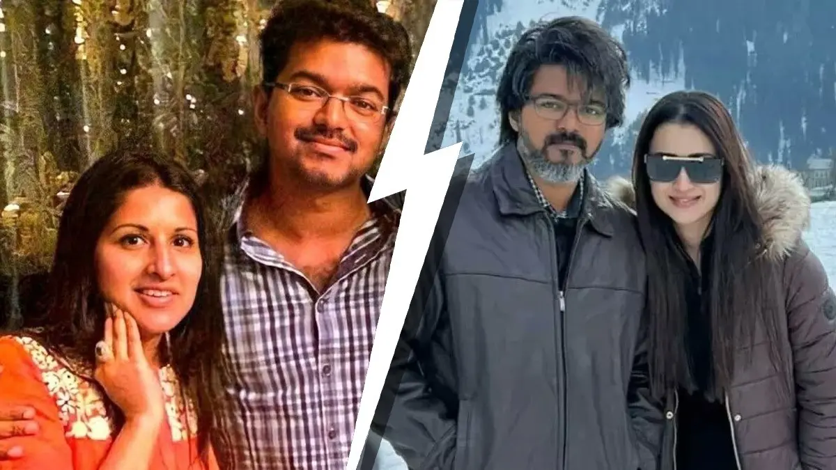 Vijay-Trisha Krishnan Affair Rumours Gain Legitimacy As Actor-Politician's Wife Sankgeetha Files For Divorce On Grounds Of Infidelity Vijay and Trisha have found themselves in the midst of a cheating scandal