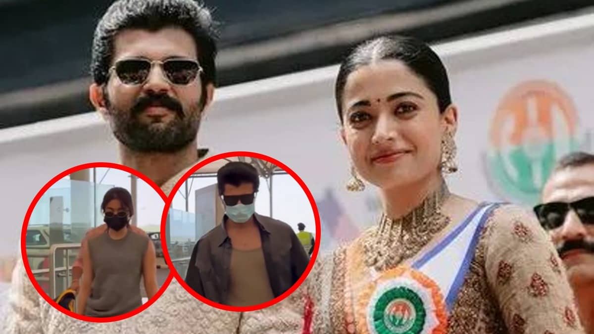  Vijay Deverakonda-Rashmika Mandanna Snapped At Airport