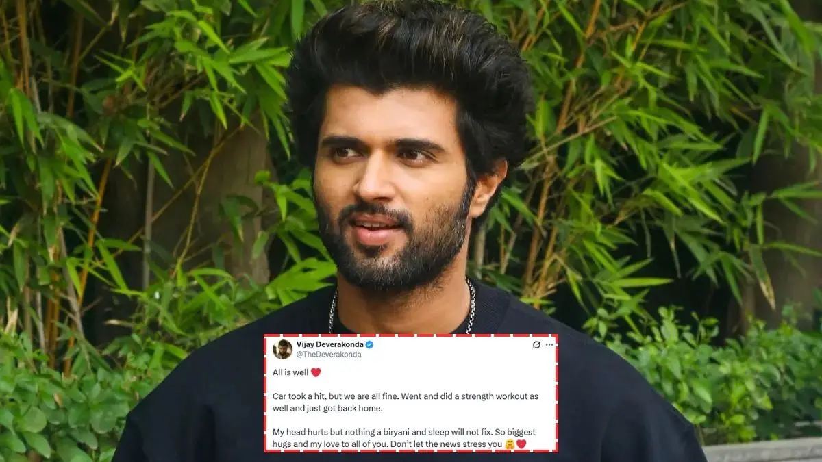 Vijay Deverakonda reacts to car accident