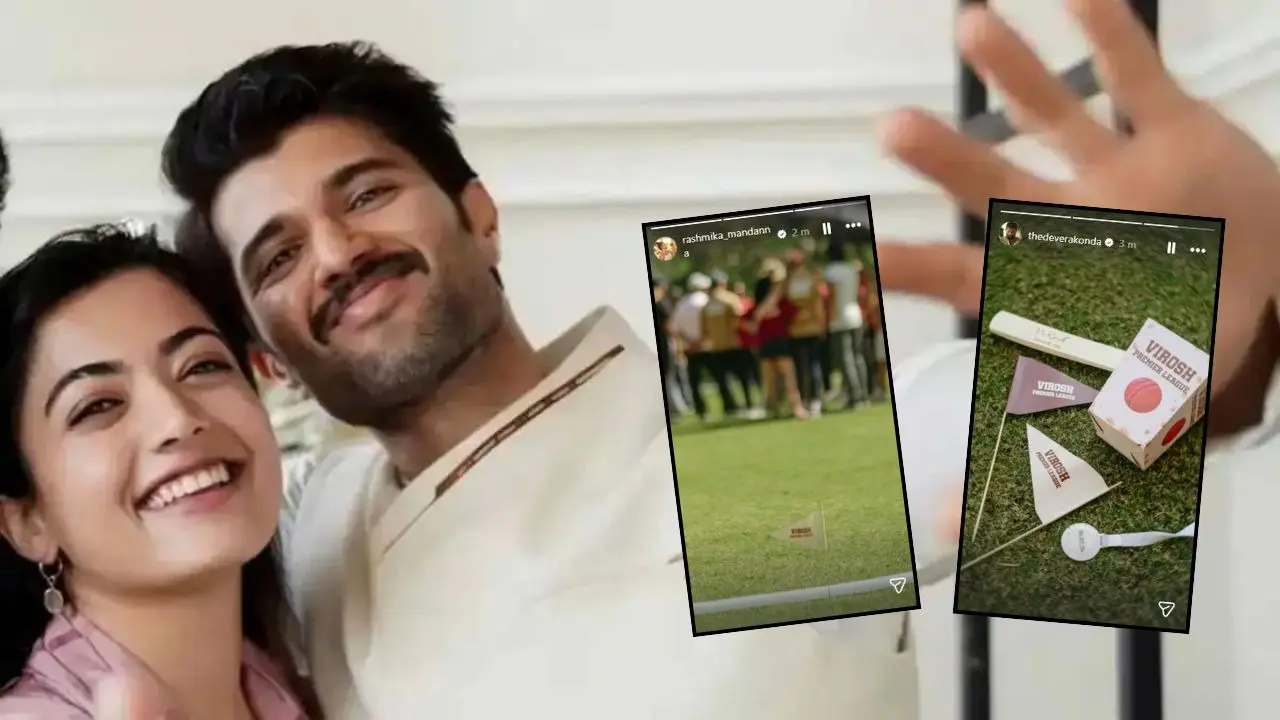 Virosh Premier League: Vijay Deverakonda- Rashmika Mandanna Enjoy Cricket With Family, Offering Fans A Rare Glimpse Vijay-Rashmika