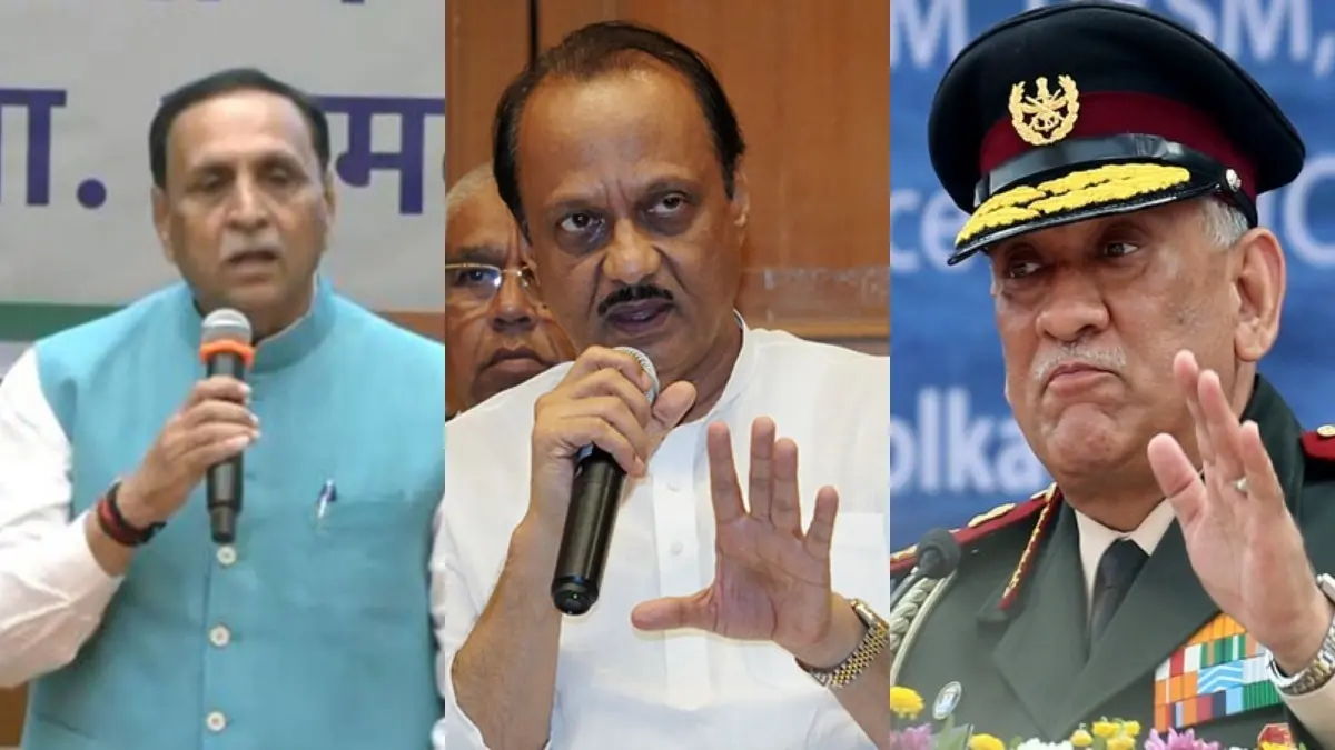 Vijay Rupani, Ajit Pawar, Bipin Rawat