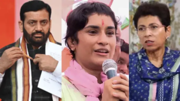 Vinesh Phogat / Nayab Singh Saini / Kumari Shaulja