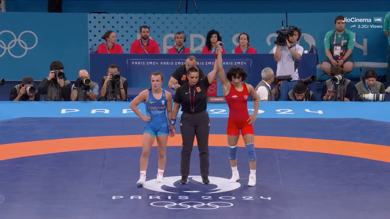 Vinesh Phogat storms to Paris Olympics Semis