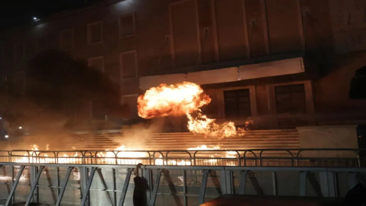 Violence Breaks Out at Anti-Government Protest in Albanian Capital Violence Breaks Out at Anti-Government Protest in Albanian Capital